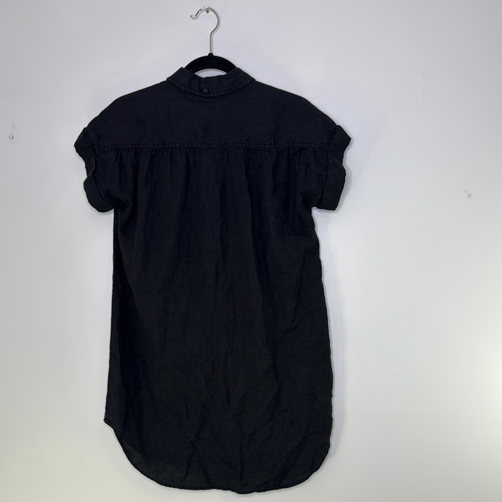 Cloth & Stone Black Casual Linen Shirt Dress - Picture 6 of 8
